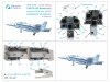 Quinta Studio QDS-48346 FA-18D early 3D-Printed & coloured Interior on decal paper (Hasegawa) (small version) 1/48